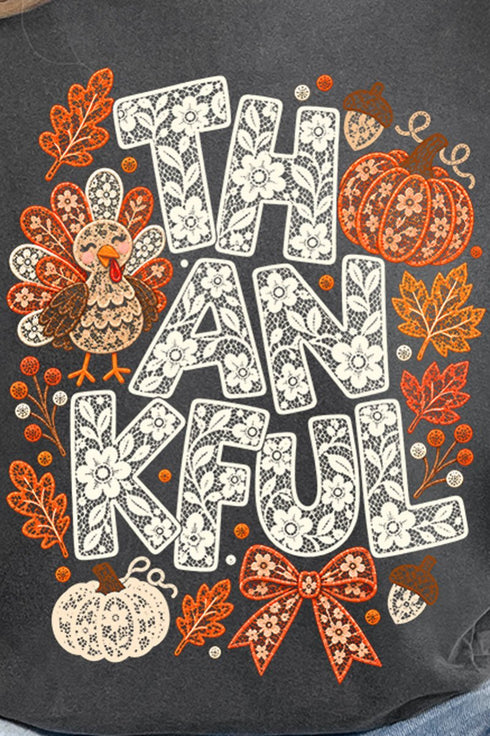 Thankful Lacework Comfort Colors Adult Ring-Spun Cotton Tee