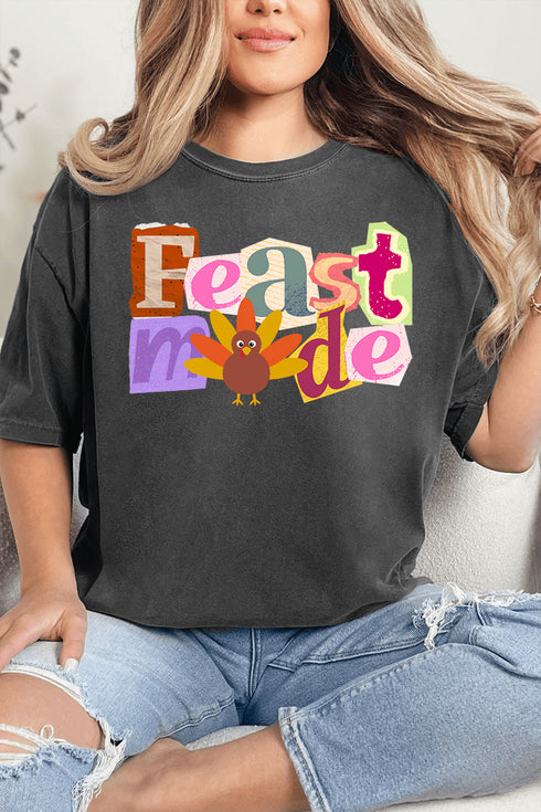 Turkey Feast Mode Comfort Colors Adult Ring-Spun Cotton Tee