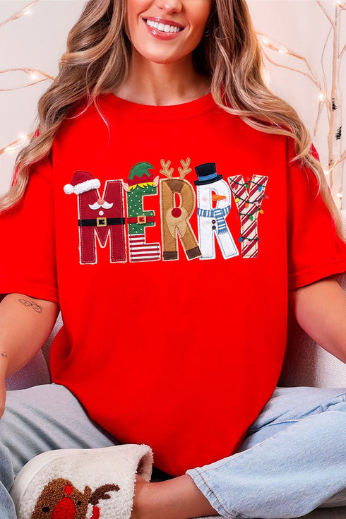 Christmas Characters Merry Comfort Colors Adult Ring-Spun Cotton Tee