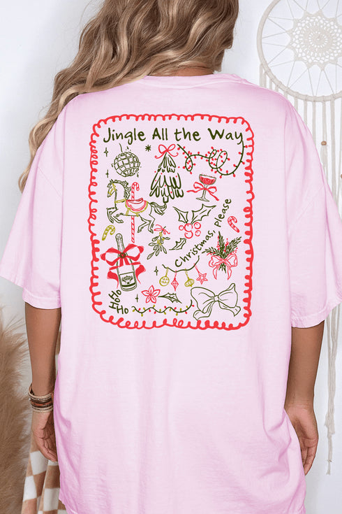 Christmas, Please Front & Back Comfort Colors Adult Ring-Spun Cotton Tee