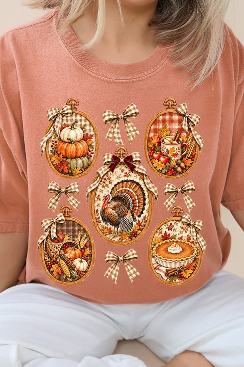 Thanksgiving Portraits Comfort Colors Adult Ring-Spun Cotton Tee