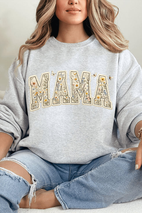 Buzzing Blooms Mama Heavy Blend Crew Sweatshirt