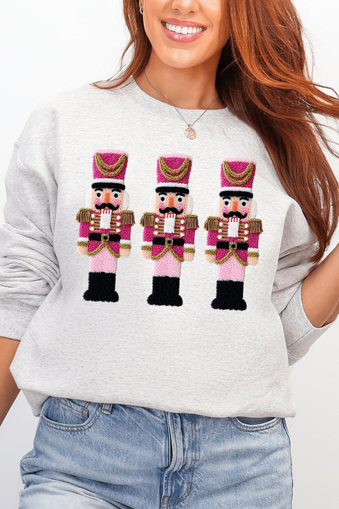 Faux Yarn Holiday Guard Nutcracker Heavy Blend Crew Sweatshirt