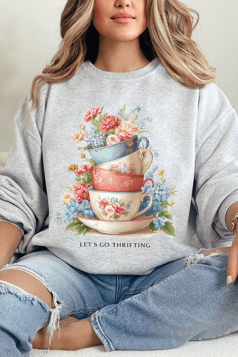 Let's Go Thrifting Heavy Blend Crew Sweatshirt