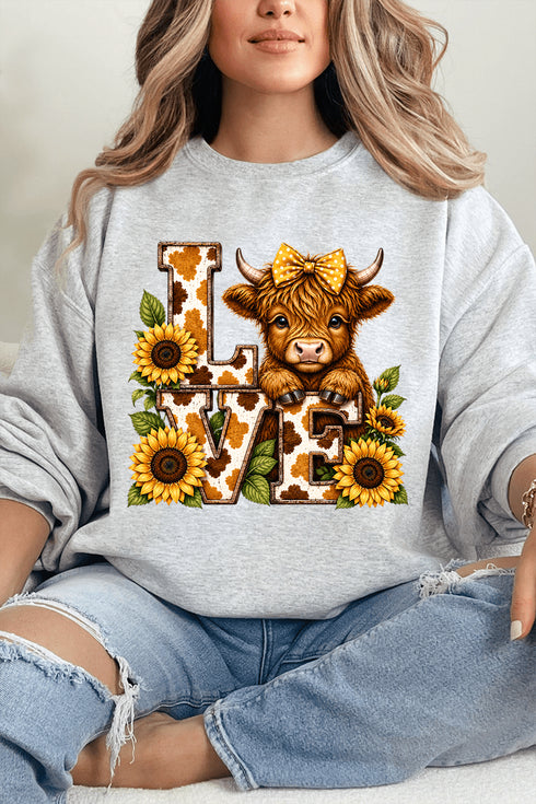 Little Highland Love Heavy Blend Crew Sweatshirt