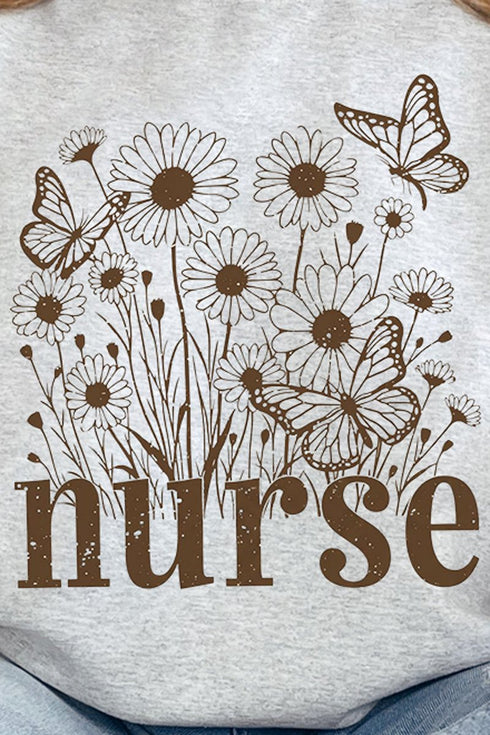 Wildflower Nurse Heavy Blend Crew Sweatshirt