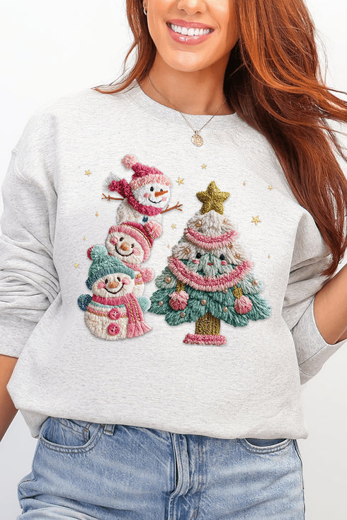 Yarnin' For Christmas Faux Yarn Heavy Blend Crew Sweatshirt