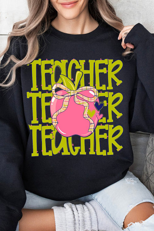 Apple For The Teacher Heavy Blend Crew Sweatshirt
