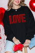 Fall In Love Faux Yarn Heavy Blend Crew Sweatshirt