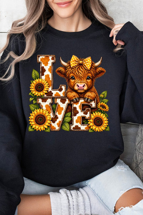 Little Highland Love Heavy Blend Crew Sweatshirt