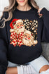 Merry Check Santa Heavy Blend Crew Sweatshirt