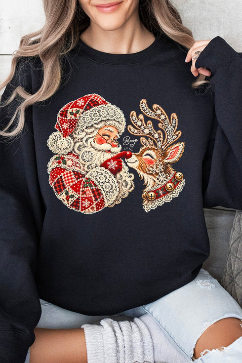 Santa's Christmas Boop Heavy Blend Crew Sweatshirt