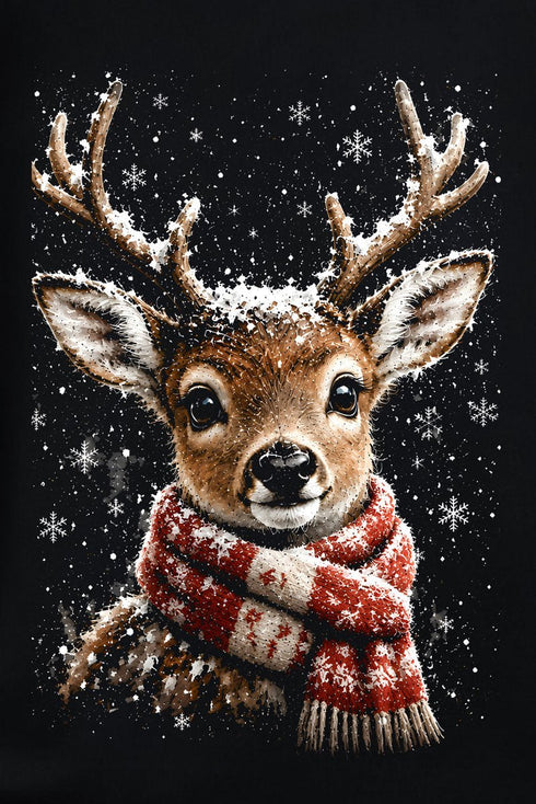 Snow Kissed Reindeer Heavy Blend Crew Sweatshirt