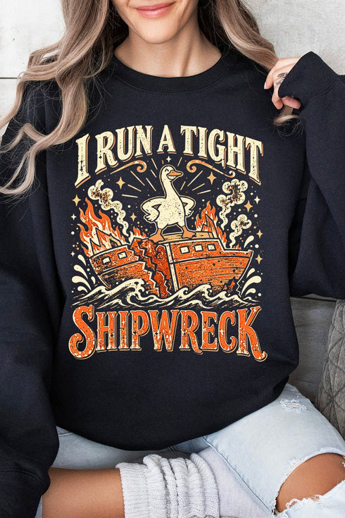 Tight Shipwreck Goose Heavy Blend Crew Sweatshirt