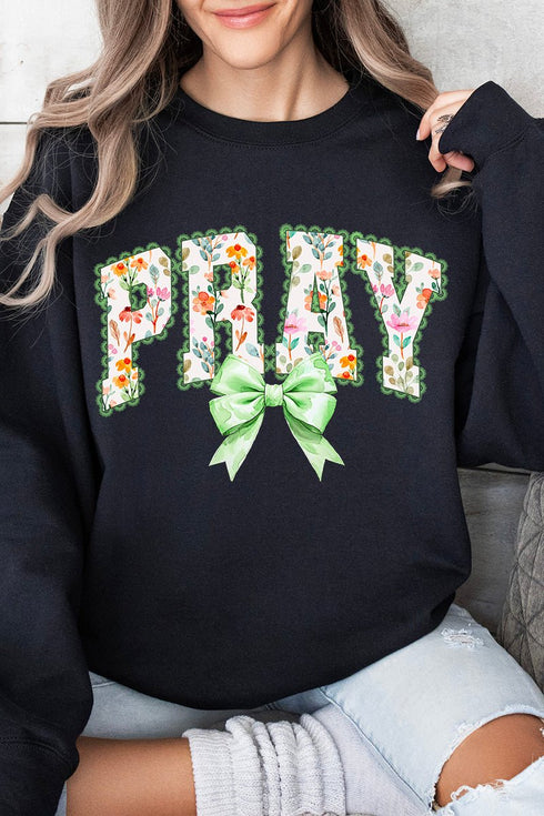 Watercolor Petaled Pray Heavy Blend Crew Sweatshirt
