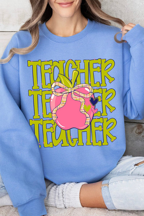 Apple For The Teacher Heavy Blend Crew Sweatshirt