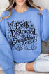 Black Easily Distracted By Everything Heavy Blend Crew Sweatshirt