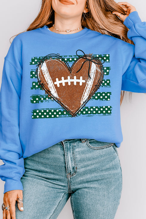 Green Football Sweetheart Heavy Blend Crew Sweatshirt