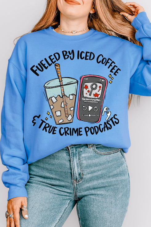 Iced Coffee & True Crime Heavy Blend Crew Sweatshirt