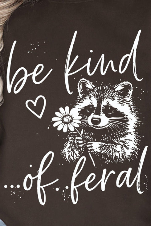 Be Kind Of Feral Raccoon Heavy Blend Crew Sweatshirt