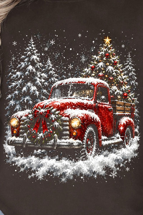 Evergreen Christmas Drive Heavy Blend Crew Sweatshirt