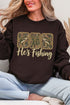 He's Fishing Heavy Blend Crew Sweatshirt