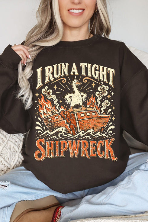Tight Shipwreck Goose Heavy Blend Crew Sweatshirt