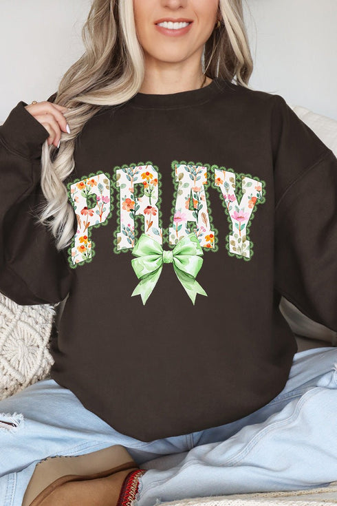 Watercolor Petaled Pray Heavy Blend Crew Sweatshirt