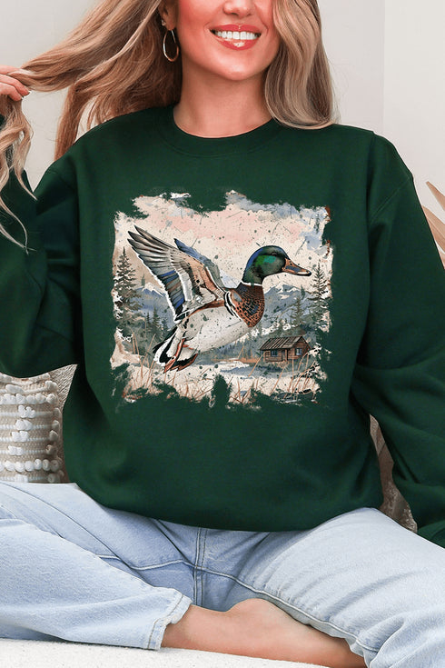 Side Bows Mallard Mountains Heavy Blend Crew Sweatshirt