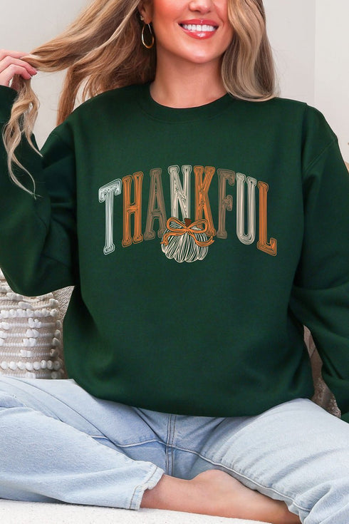 Thankful Sketch Heavy Blend Crew Sweatshirt