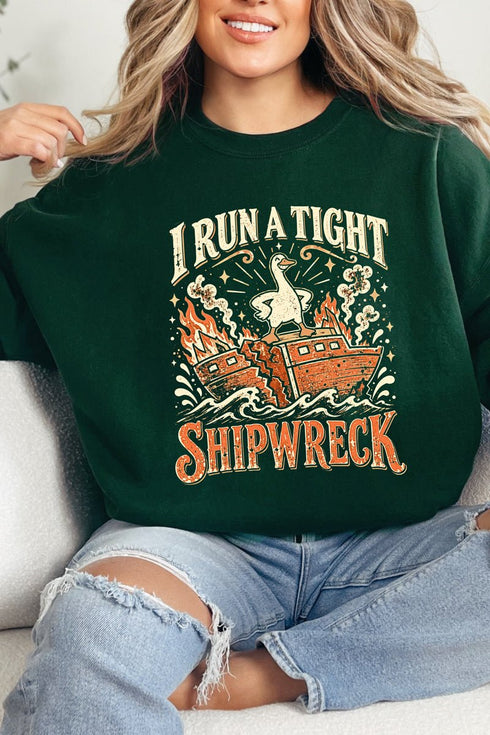 Tight Shipwreck Goose Heavy Blend Crew Sweatshirt