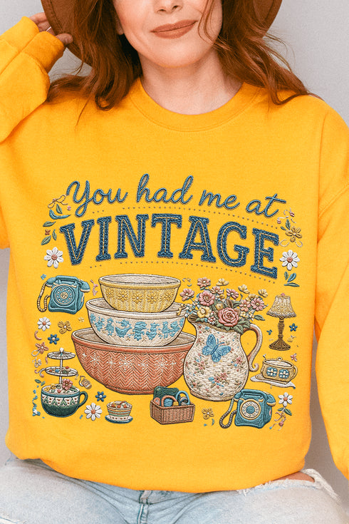 Vintage Threaded Treasures Heavy Blend Crew Sweatshirt