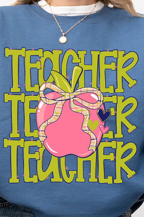 Apple For The Teacher Heavy Blend Crew Sweatshirt