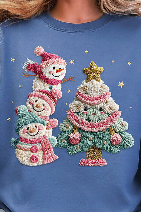 Yarnin' For Christmas Faux Yarn Heavy Blend Crew Sweatshirt