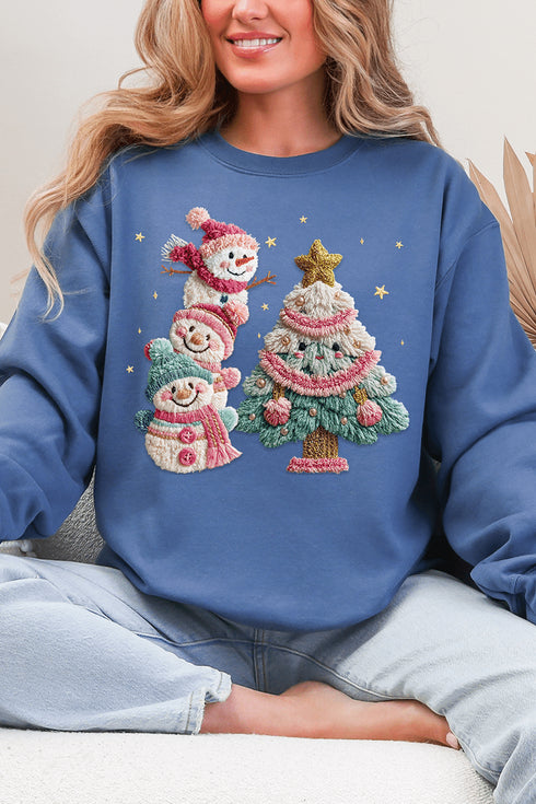 Yarnin' For Christmas Faux Yarn Heavy Blend Crew Sweatshirt