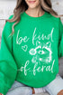 Be Kind Of Feral Raccoon Heavy Blend Crew Sweatshirt