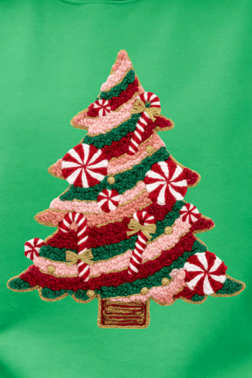 Faux Yarn Candy Cane Wishes Heavy Blend Crew Sweatshirt