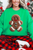 Faux Yarn Gingerbread Kisses Heavy Blend Crew Sweatshirt