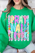 Pray Wait Trust Bright Doodle Heavy Blend Crew Sweatshirt