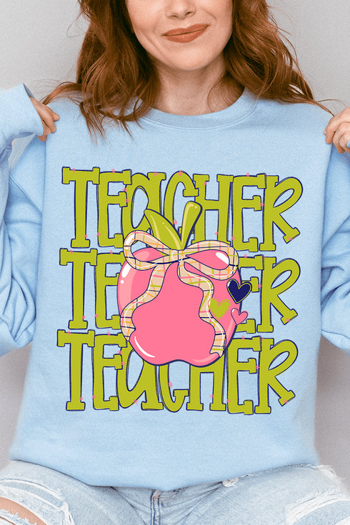 Apple For The Teacher Heavy Blend Crew Sweatshirt
