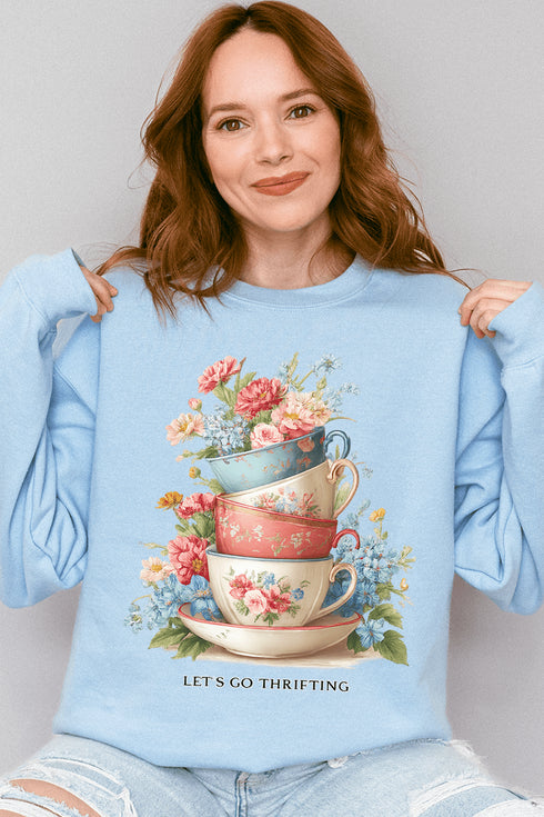 Let's Go Thrifting Heavy Blend Crew Sweatshirt