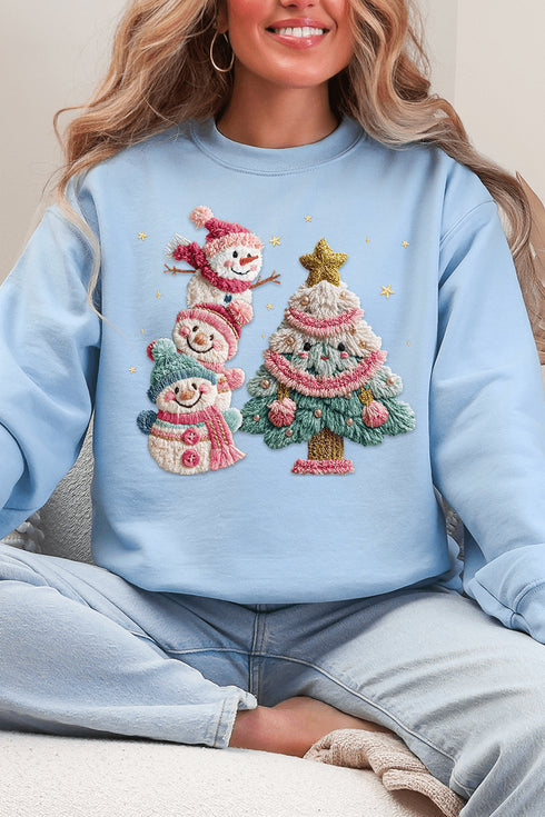 Yarnin' For Christmas Faux Yarn Heavy Blend Crew Sweatshirt