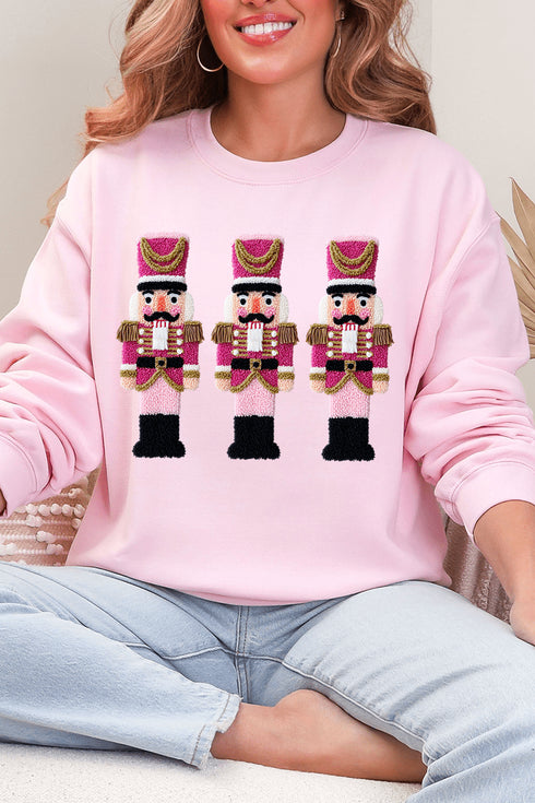 Faux Yarn Holiday Guard Nutcracker Heavy Blend Crew Sweatshirt