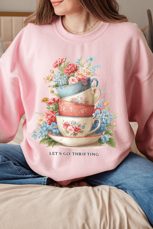 Let's Go Thrifting Heavy Blend Crew Sweatshirt