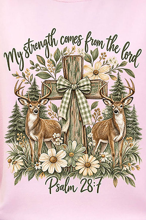 My Strength Woodland Deer Heavy Blend Crew Sweatshirt