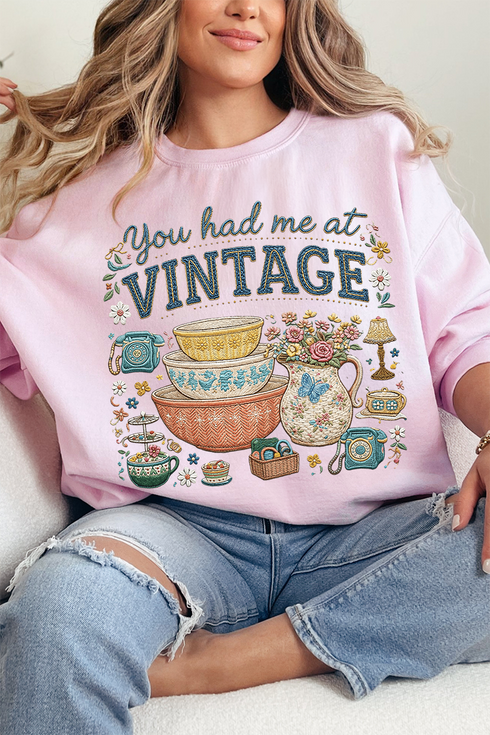Vintage Threaded Treasures Heavy Blend Crew Sweatshirt
