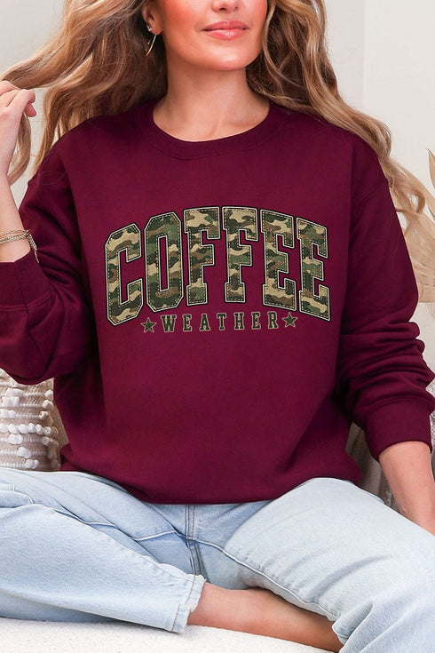 Camo Coffee Weather Heavy Blend Crew Sweatshirt