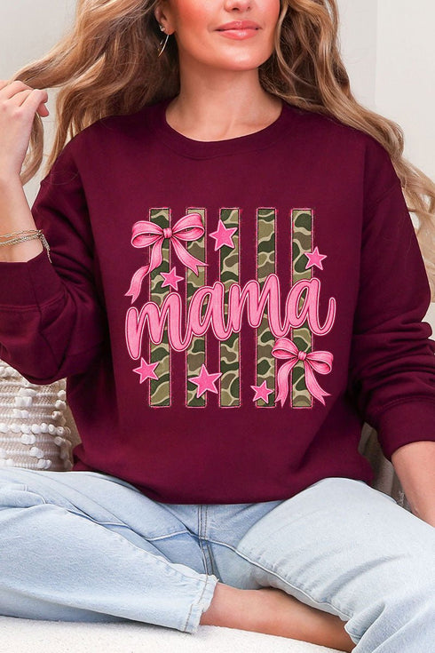 Camo Cutie Mama Heavy Blend Crew Sweatshirt