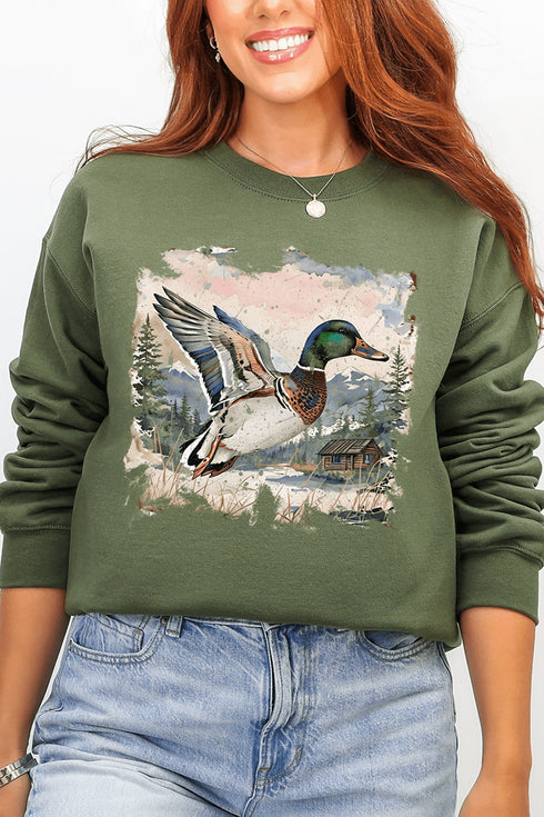 Side Bows Mallard Mountains Heavy Blend Crew Sweatshirt