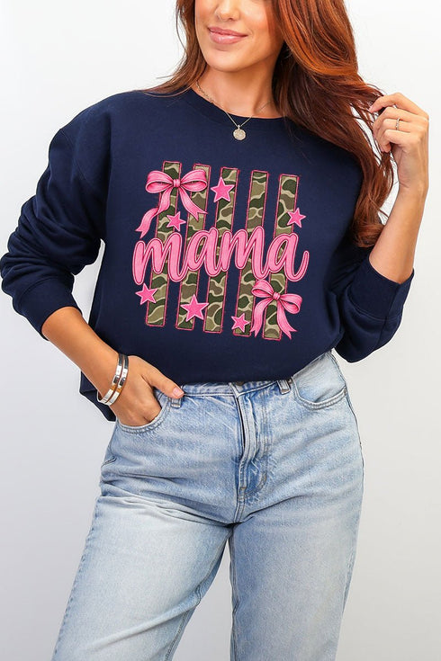 Camo Cutie Mama Heavy Blend Crew Sweatshirt
